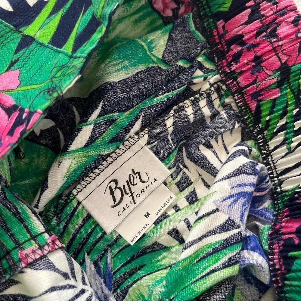 Vtg Byer California High Rise Floral Pleated Culottes Shorts